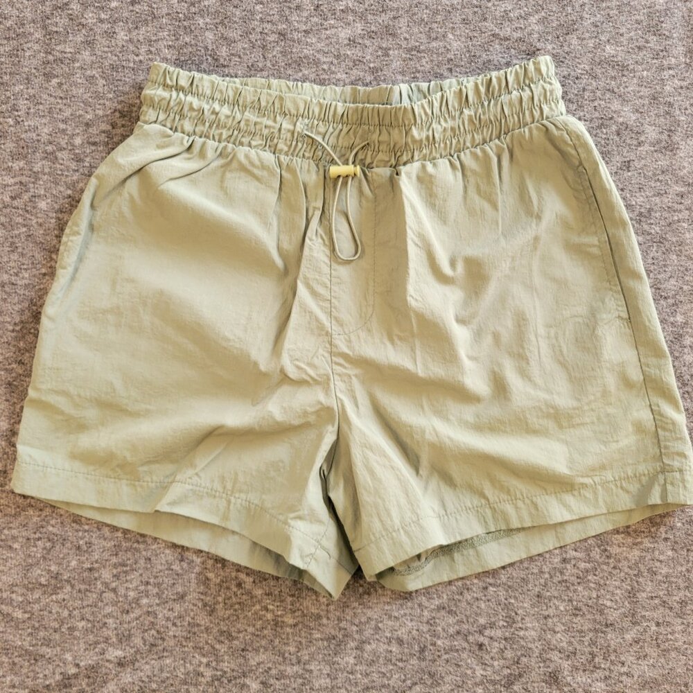 Better Together Sage Green Women’s Nylon Swim Trunks S Pockets